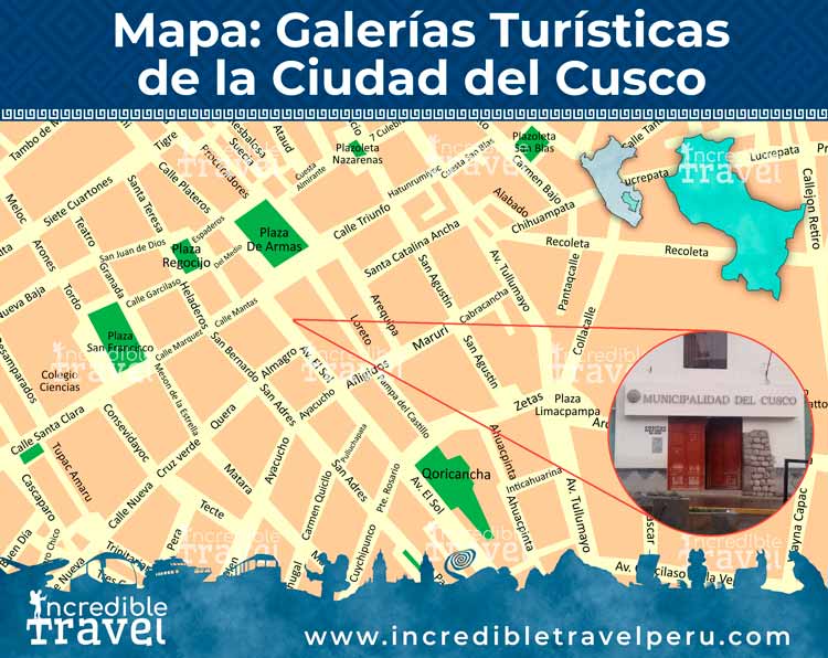 Mapa Galerías Turísticas de Cusco