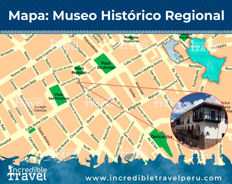 Mapa Museo Histórico Regional Cusco
