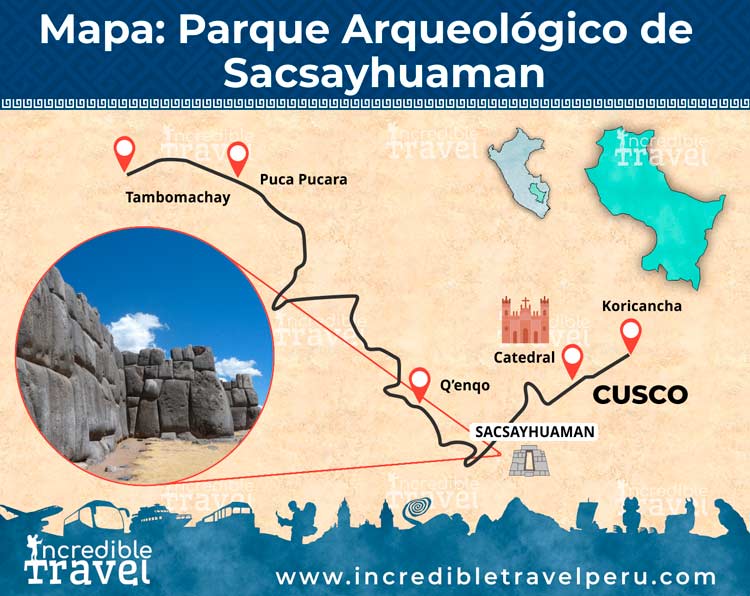 Mapa Parque Arqueológico de Sacsayhuaman