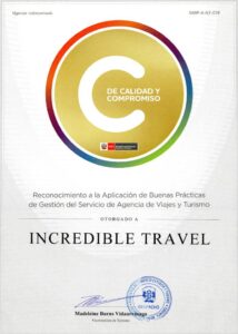 diploma aplicacion buenas practicas caltur incredible travel oro