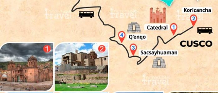 Mapa City Tour em Cusco