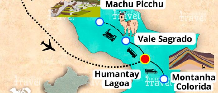 Mapa Pacote Machu Picchu Montanha Colorida